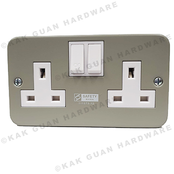 SCHNEIDER KB25 VIVACE 13A 250V TWIN GANG SWITCH SOCKET